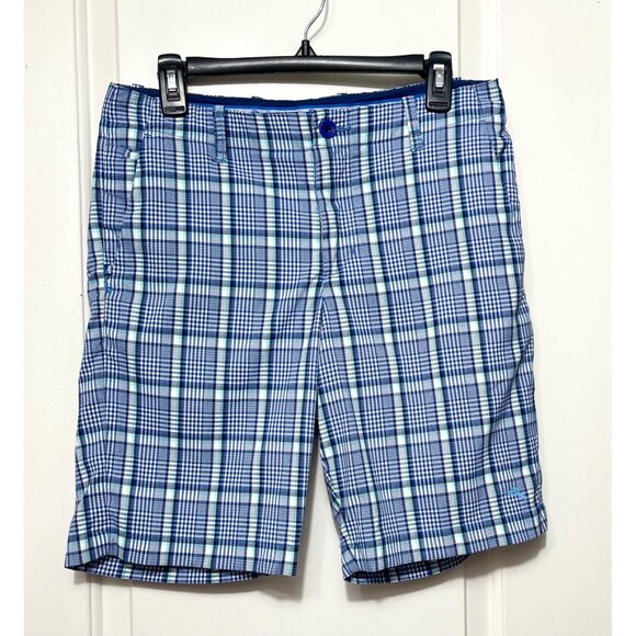 Tommy Bahama Men's IslandZone Plaid 9 Inch Shorts in Blue Size 30 - Picture 6 of 6